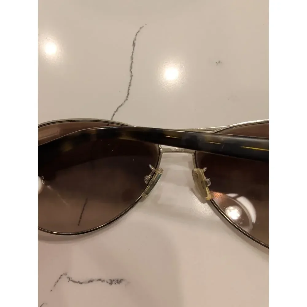 Coach Kristina HC7003 Gold/Brown Pilot Sunglasses, 59-13-135, Authentic